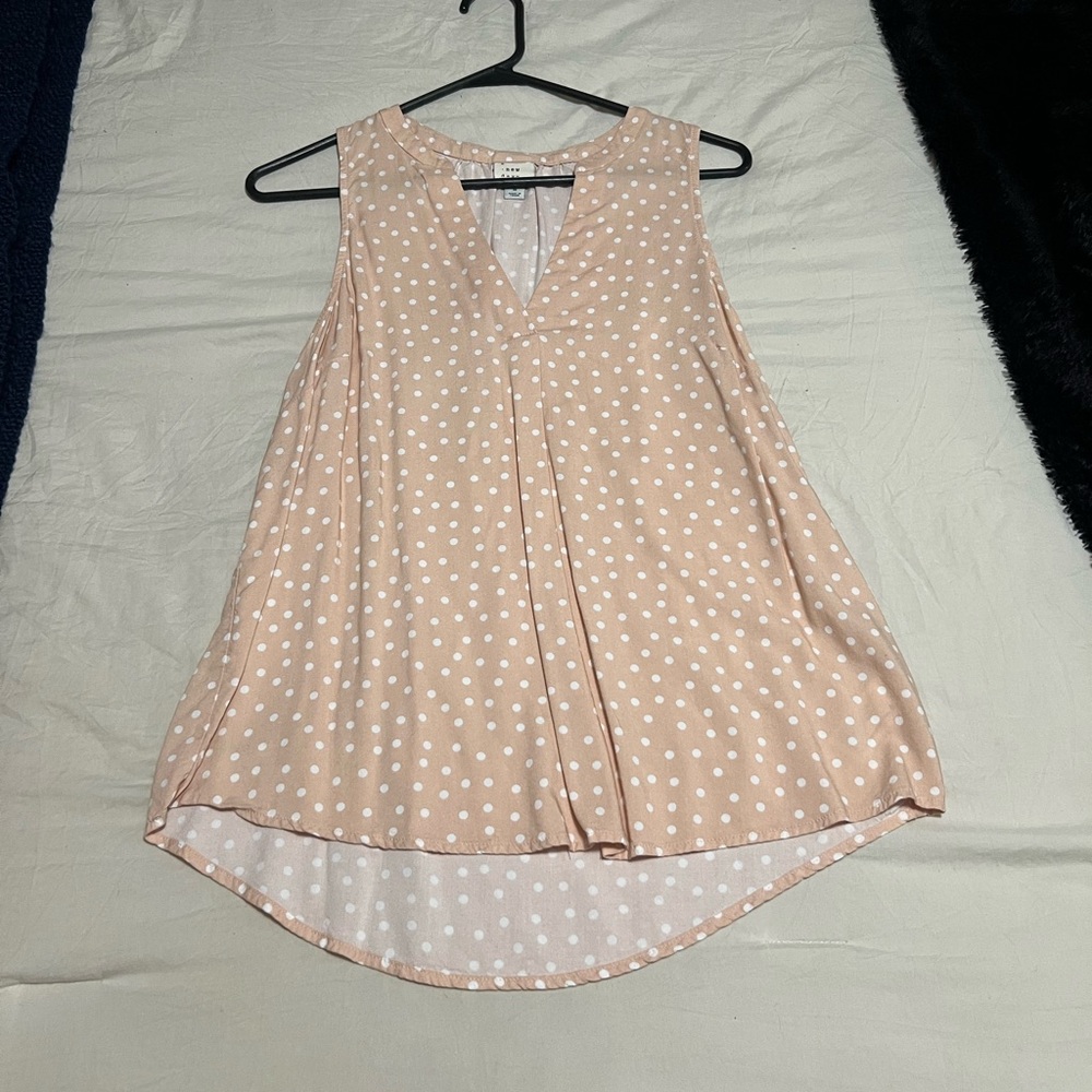 A New Day Pink Pleated Blouse Relaxed Fit